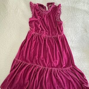 Crewcuts velvet pink/mauve dress